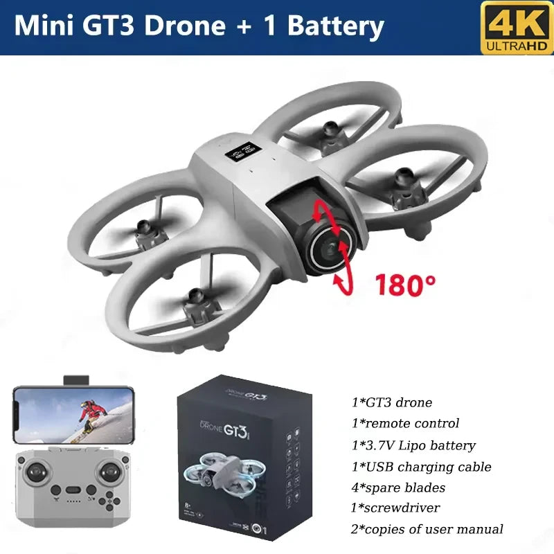 GT3 Max Foldable Drone — HD Camera, Stable Flight, Beginner-Friendly