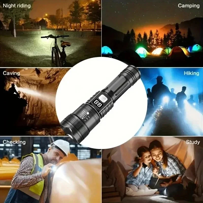 Super Bright Rechargeable LED Flashlight — 5 Modes, USB Charging