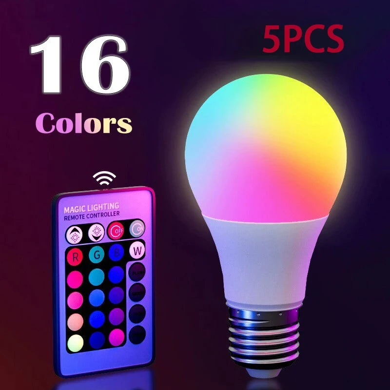 Multicolor Dimmable RGB LED Bulb — Set the Mood with 16M Colors
