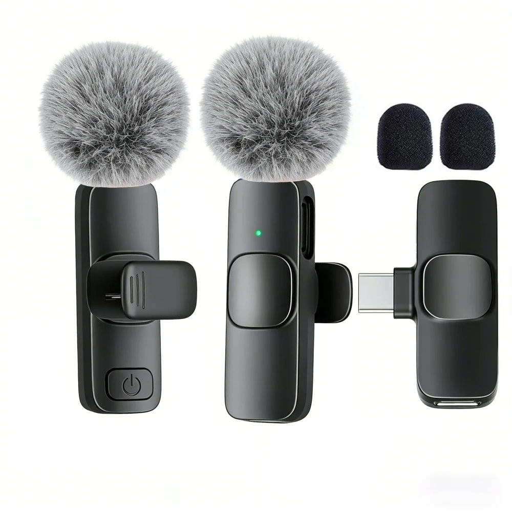 Clip-On Wireless Lavalier Mic for USB-C — Crystal Clear Audio, No Lag