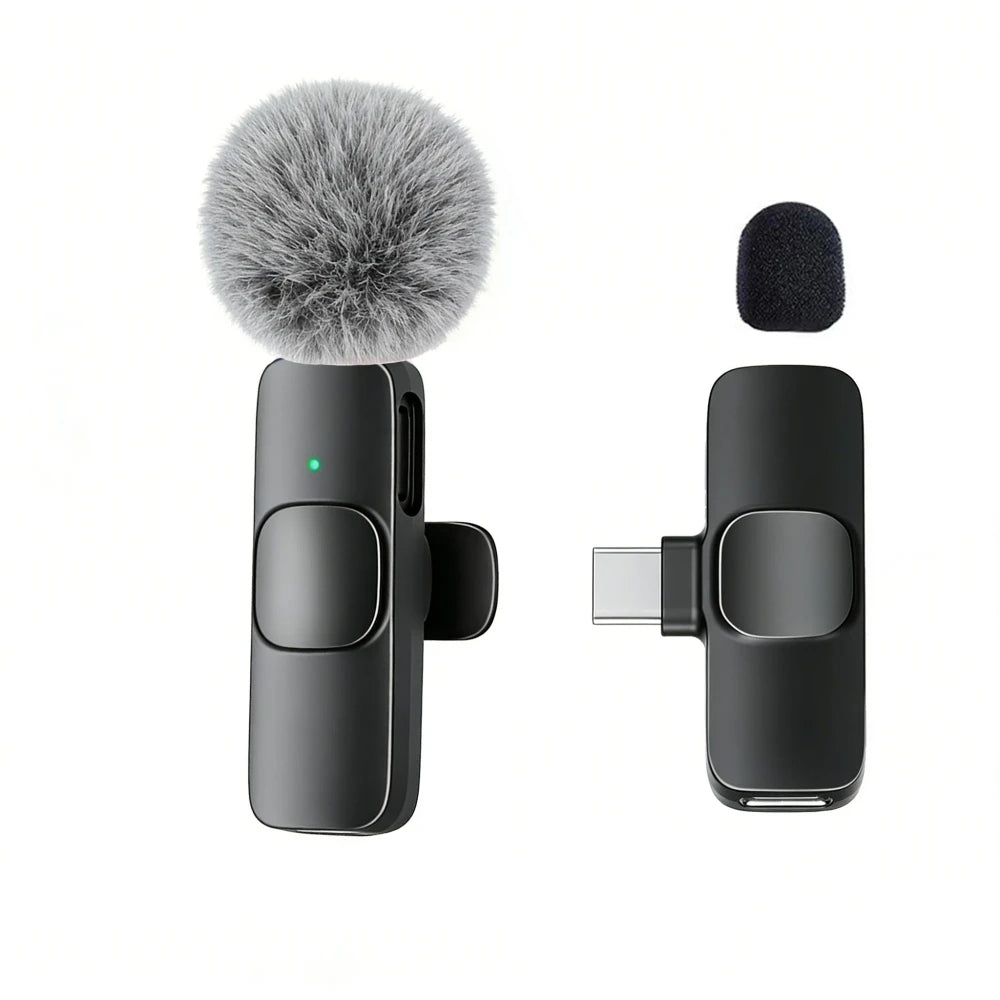 Clip-On Wireless Lavalier Mic for USB-C — Crystal Clear Audio, No Lag