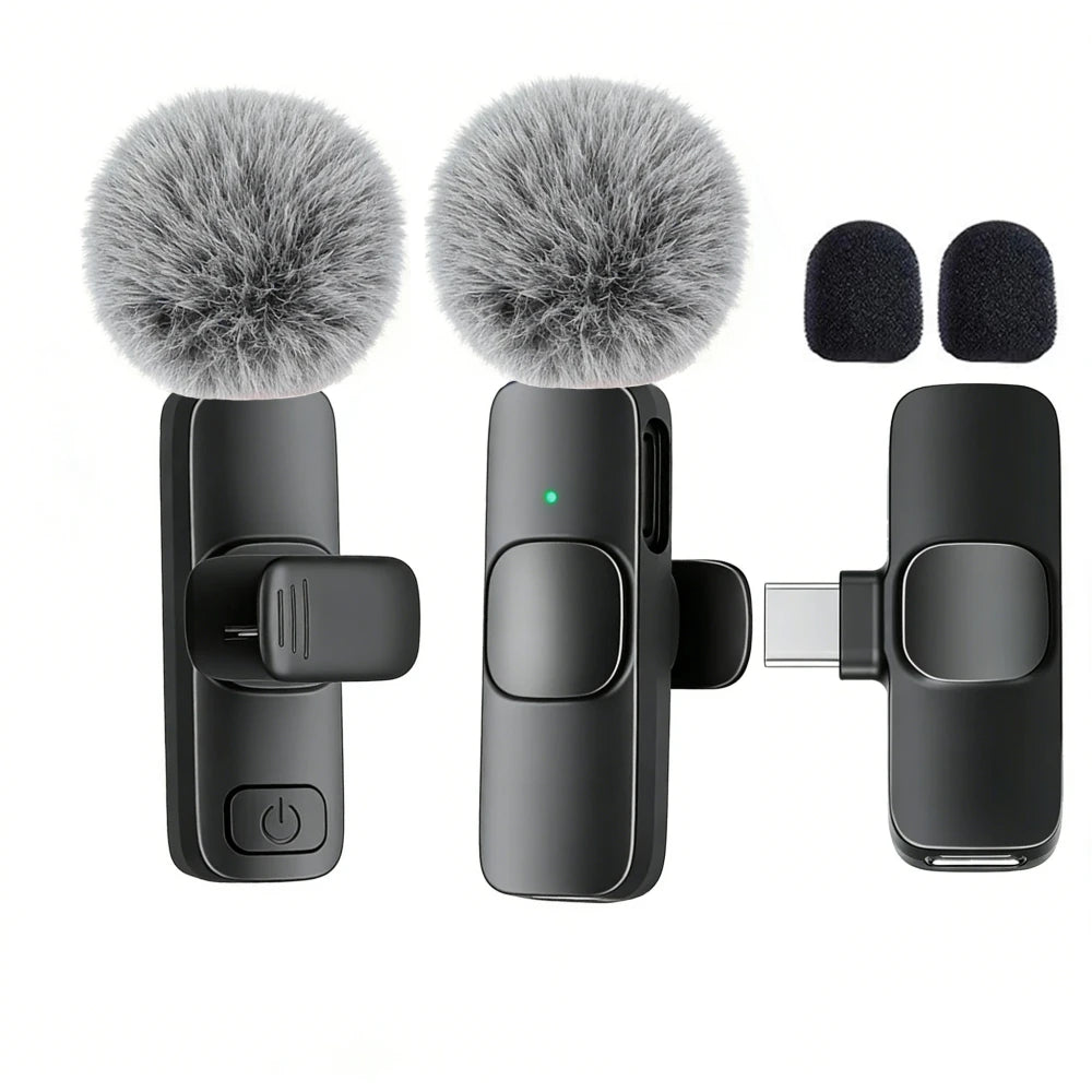 Clip-On Wireless Lavalier Mic for USB-C — Crystal Clear Audio, No Lag