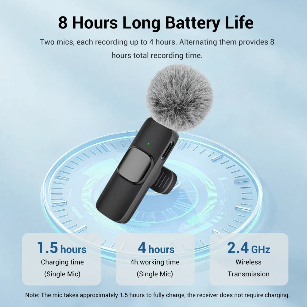 Clip-On Wireless Lavalier Mic for USB-C — Crystal Clear Audio, No Lag
