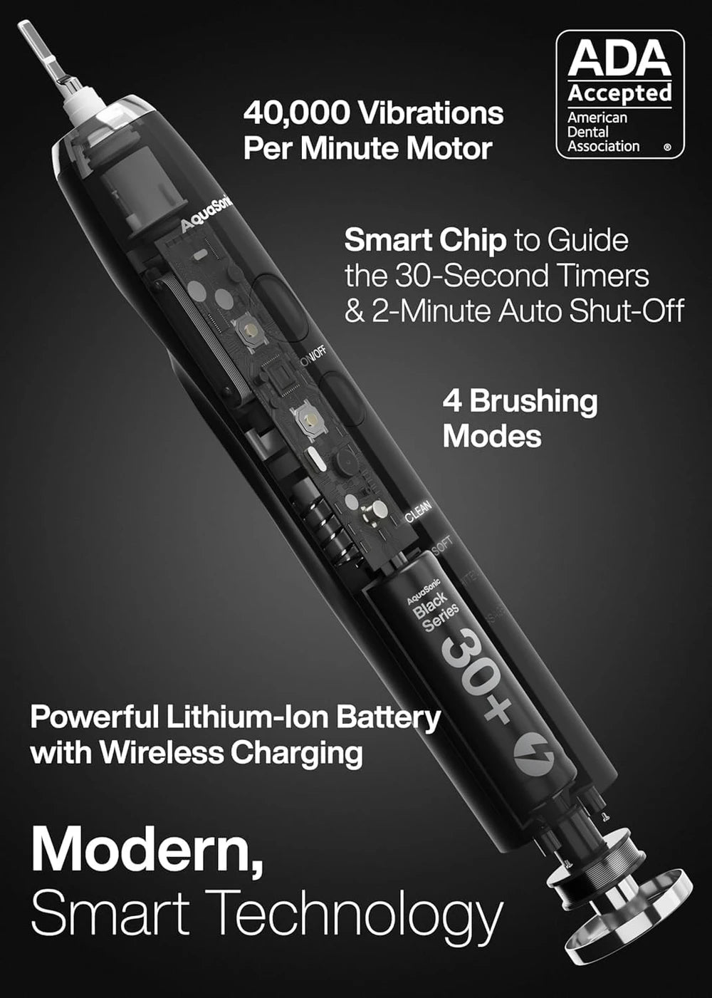Aquasonic Black Series Electric Toothbrush